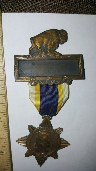 1921 Congress Sons Of American Revolution Medal Pinback Badge Buffalo York