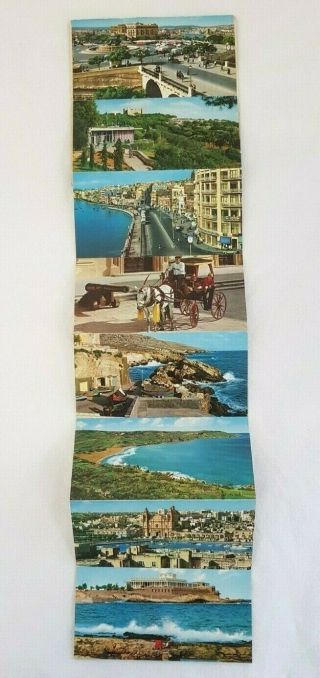 Book of Pictures from Malta - Vintage Concertina Book of 12 Photos Postcards 2