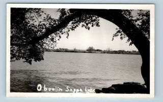 Oberlin,  Ks - Rare C1940s View Of Sappa Lake & Farm Land - Rppc - T5