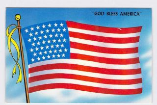 Ppc Postcard Patriotic American Flag God Bless America