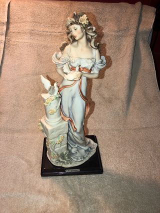 G.  Armani Figurine Lady With Doves 0950c