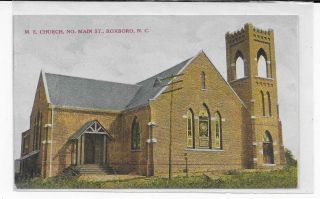 North Carolina Nc Roxboro M.  E.  Church N.  Main St.  Early View