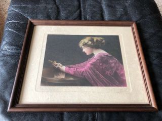 Rare Wallace Nutting Type Geo B.  Petty Hand Colored Photo The Crucifix 4