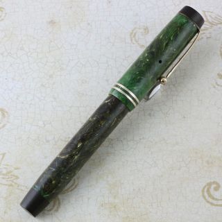 Parker Duofold Streamline Senior Jade Green fountain pen firm fine 7