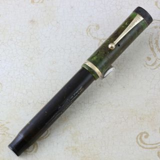 Parker Duofold Senior Jade Green fountain pen firm fine 5