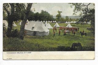 Canadian Militia In Camp - Circa 1910