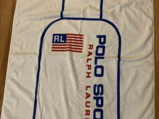 Vintage 90’s Polo Sport Ralph Lauren Beach Towel Cologne Fragrance Bottle Logo 3