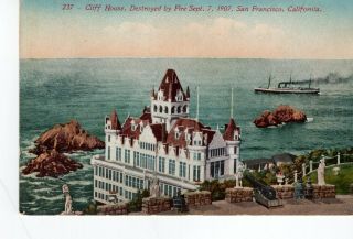 Circa 1910 Postcard,  Cliff House,  San Francisco,  California