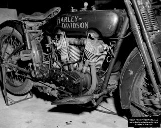 Vintage Harley Motorcycle Poster 11x14 / Issued By Flash Productions,  Llc