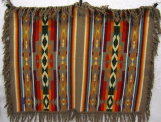 Pendleton Beaver State Brown Stripe Tassel Edge Wool Blend Blanket 4 