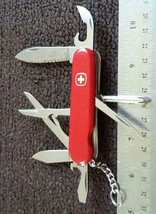Rare Wenger Serrated Teton Swiss Army Knife Multi Tool Sak Pocket Knife Tsa