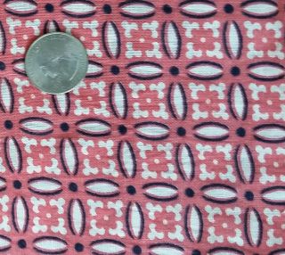 Pink Design Vtg Feedsack Cotton Fabric Quilt Sewing Doll Clothes 38 " X 45 "