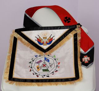 Masonic Scottish Rite 32 Degree Master Of The Royal Secret Regalia Apron Collar