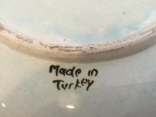 Antique Turkish Hand Painted Decorative Plate,  Platter,  12 