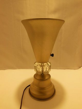 Mid Century Modern Vintage Gold Tone Table T.  V.  Lamp Bullet Cone Shade