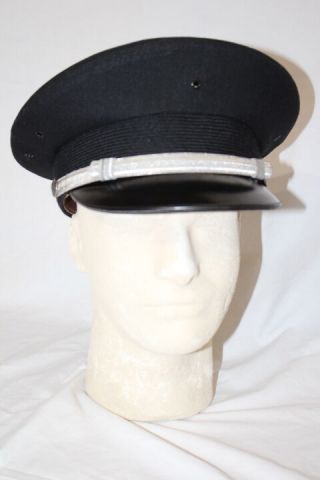 Vintage Navy Blue " Head - Master " Firefighter & Rescue Dress Cap,  Size 71/8 Usa - B98