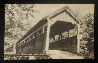 1930s Old Covered Bridge Over Laurel Hill Creek Confluence Pa Somerset Co Pc