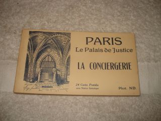 24 Antique Pairs France La Conciergerie Prison Postcards Vintage