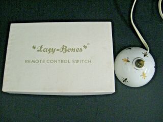 Vintage Lazy - Bones Remote Control Switch Usa Tabletop Lamp Switch Mid Century Ul