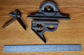 Vintage Brown & Sharpe 12 In.  Complete Combination Square w/ Protractor 3