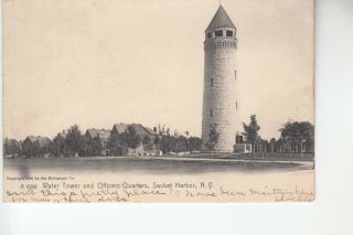 Water Tower And Officers Quarters Sacket Harbor Ny Rotograph A 6206