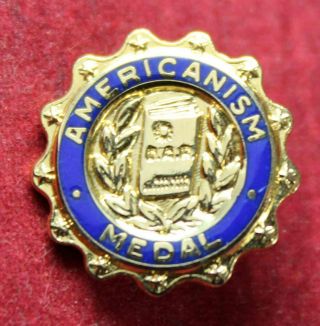 DAR Daughters of the American Revolution Americanism Medal Ribbon & Pin 4