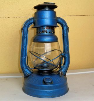 Antique Vintage Dietz Little Wizard Ny Usa Tubular Lantern Clear Glass Globe