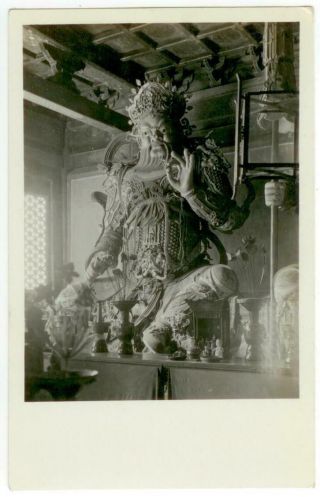 C1930s China Large Chinese Bhudda Statue Real Photo
