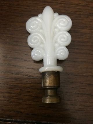 Vintage Alacite Glass Aladdin Lamp Finial - Art Deco Fan Shape
