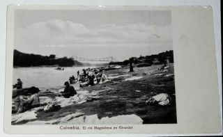 Photo Postcard Of People Washing Clothes In The River In Colombia