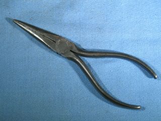 Vintage Herbrand 36 - 6 6 - 1/8 " Long Needle Nose Pliers Made In Usa Tool