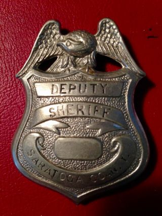 Saratoga Co Ny Deputy Sheriff Badge Vintage Collectors Item Shield Not Star