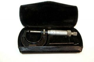 Vintage Starrett 436 - 1 Micrometer Compact Tool & Case