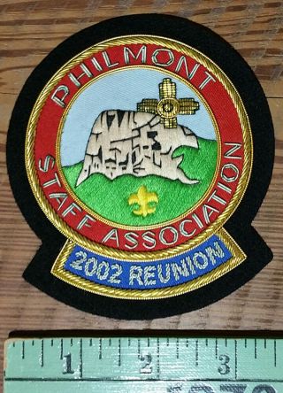 Sample - Philmont Staff Association 2002 Reunion Bullion Embroidered Patch