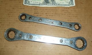 Vintage 2 Snap On Wrench,  Ratchet,  7/8,  3/4,  9/16,  1/2 ",  R1618sa,  R2428 Usa,  Old Tools