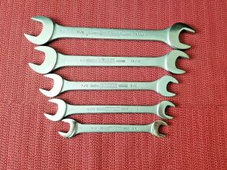 Vintage Williams Superrench Open End 5 Piece Set With Pouch Made In The Usa