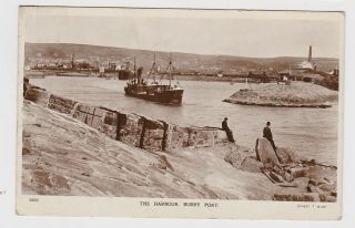 Real Photo Card Burry Port Harbour Camarthenshire Near Tenby 1912
