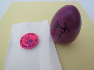 Rare President Ronald Reagan White House Easter 1981 Pin With A Signed Egg