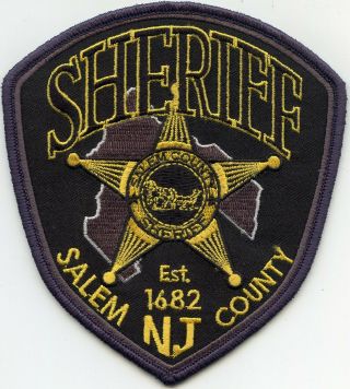 Salem County Jersey Nj Sheriff Police Patch