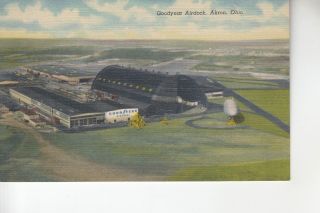 Aerial View Goodyear Blimp Airdock Akron Oh
