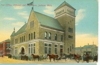 Jackson,  Michigan - Post Office,  Officials And Employees - Pre1920 - (mich - J 3)