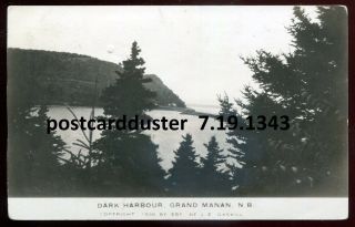 1343 - Grand Manan Island Brunswick 1941 Dark Harbor.  Real Photo Pc By Gaskill