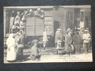 1914 - 1918 World War I British Indian Sikh On Train In France Postcard