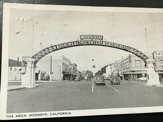 Postcard Early View Of The Arch In Modesto,  Ca Aa1