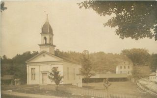 Bronson C - 1910 Montrose Pennsylvania Church Odd Fellows Hall Rppc Postcard 6971