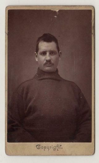 Carte De Visite Photograph Of Lifeboat Crewman By Mallin Of Southport (c45541)