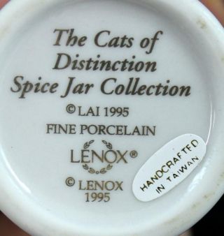 Lenox Collectibles Cats of Distinction 3 Spice Jars 3