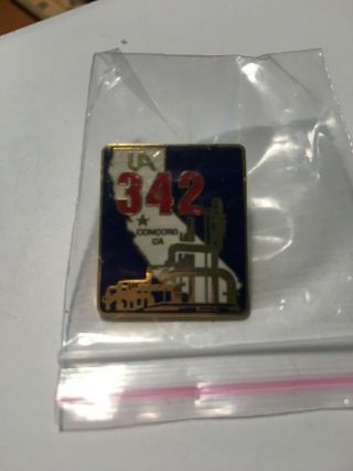 Ua Lapel Pin Concord Local 342 Plumbers Pipefitters Steamfitters Labor Union Ca