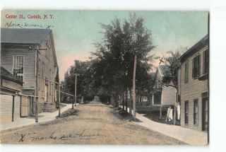 Corinth York Ny Postcard 1907 - 1915 Center Street