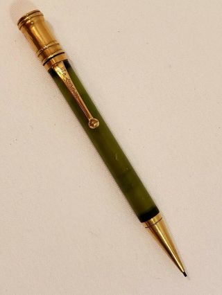 Vintage Parker Duofold Sr Jade Green Mechanical Pencil Gold Fill 1920s